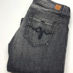 VINTAGE GUESS BLACKWASH DAREDEVIL FLARE JEANS 28x33 EMBROIDERED BACK POCKETS 😎